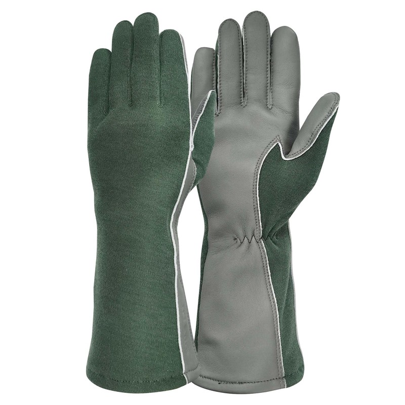 Intra-FIT Flight Gloves, Long Cuff Sheep Skin Leather Work Gloves