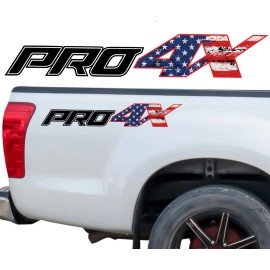 Nissan Set of 2: PRO-4X American Flag Decals – Fits 2015–2019 Nissan Titan XD – Die-Cut