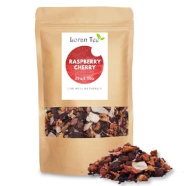 Loran Raspberry Strawberry Set, Raspberry 200 g & Strawberry 150 g Fruit Tea, Loose, Tea Bottle with Strainer to Go Teamaker 500 ml, Double-Walled, Insulated