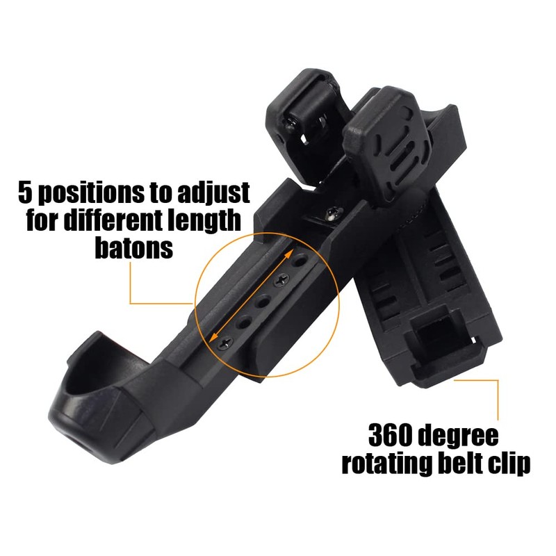 ROCOTACTICAL Expandable Baton Holder, 360 Degrees Rotation Expandable Baton Holster