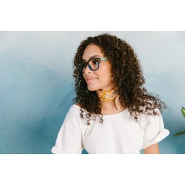 Peepers by PeeperSpecs Women's Walking on Sunshine Soft Square Blue Light Blocking Reading Glasses, Tortoise/Aqua, 50 + 0