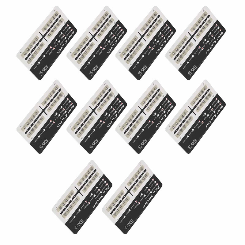 Teeth Edgewise Brackets 0.022in Slot 345 Hooks Rustproof Mini Metal