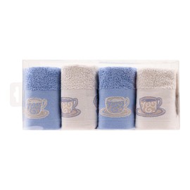 BOSKIMO Premium Cotton Tea Towels - Set of 4 Kitchen Towels - Soft & Absorbent Microfibre & Cotton Dish Cloths - Made in Portugal