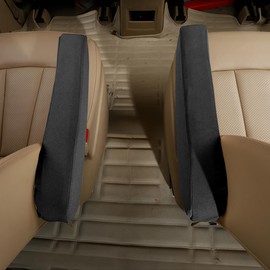 AUCELI 2 Pcs Car Front Seat Armrest Covers, Cloth Fabric Armrest Protectors, Direct Replacement Center Console Lid Armrest Cover Skin, Universal Accessories for Car, SUV, Truck and Van