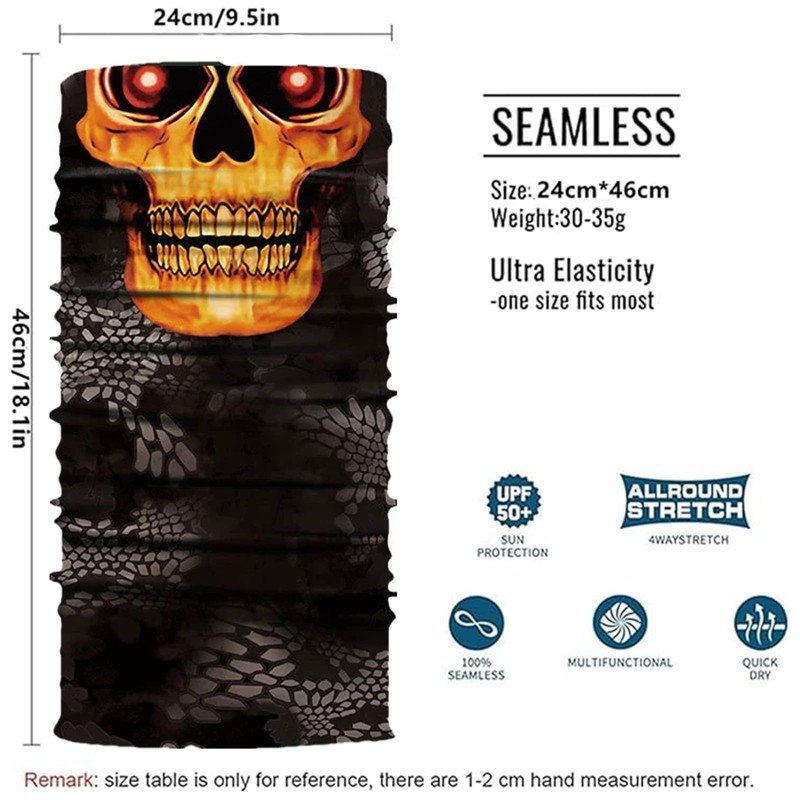 WYSUMMER Scarves Bandanas Skull Face Tube Headband, Gaiter Head Wrap