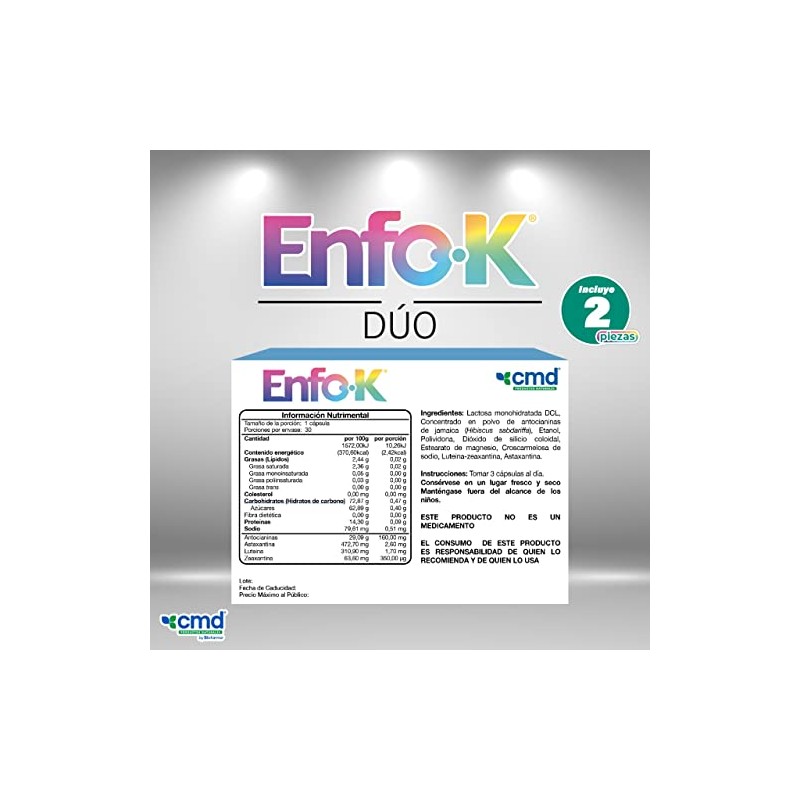 CMD - ENFO-K - Luteina, Zeaxantina, Astaxantina e Hibiscus sabdariffa-