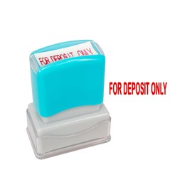 for Deposit ONLY Self Inking Rubber Stamp YQBOOM Refillable Paid Stamper for Business, Office Stamps - Red Ink