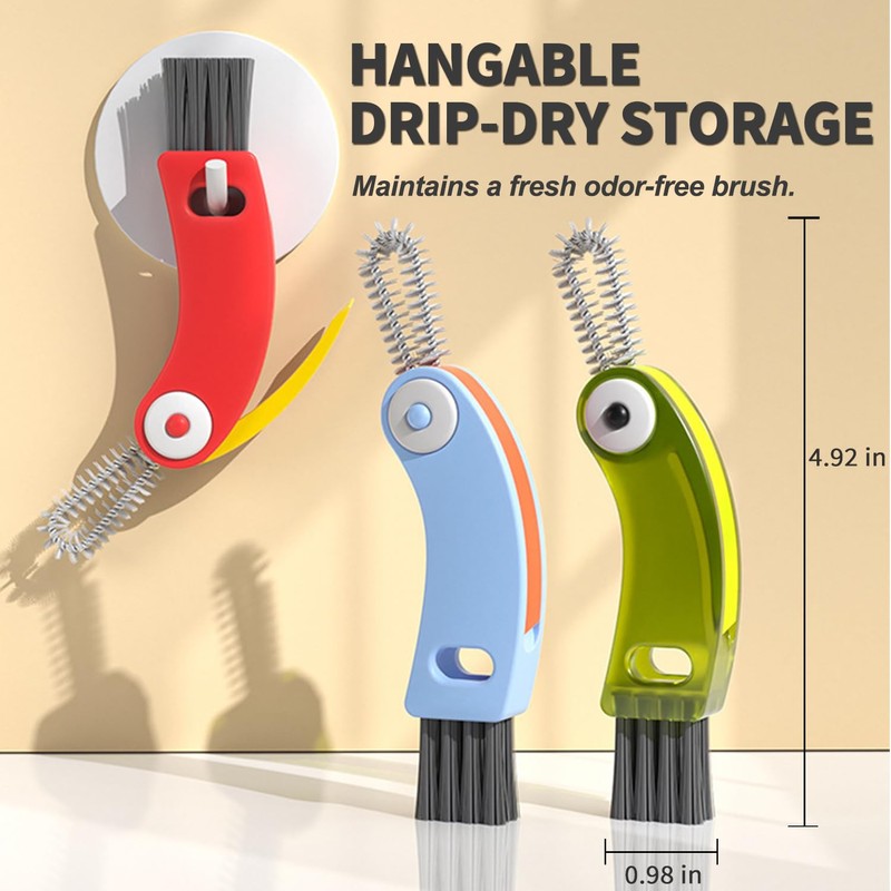 3 in 1 Cup Lid Gap Cleaning Brush Set, 3PCS