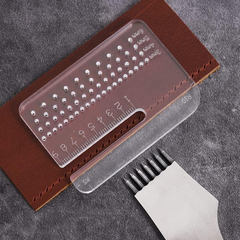 Leather Craft Punching Tools Leather Stitching Aid Plate Perforation and