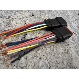 Deutsch E008 Assembled Deutsch 12 Pin waterproof connector 6" wire 14 Awg