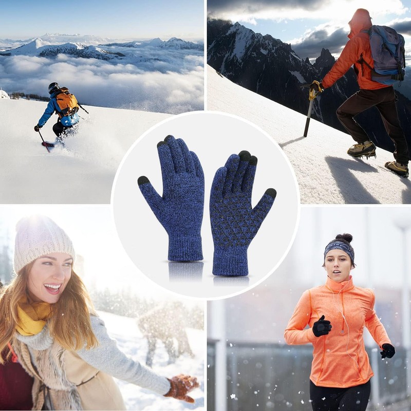 TOCOZOC Guantes de Invierno Con Pantalla Táctil Antideslizante Para Hombre