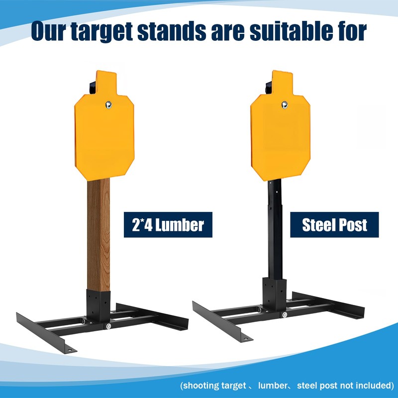 JTZFD 2x4 Shooting Target Stand Base for AR500 Steel Targets