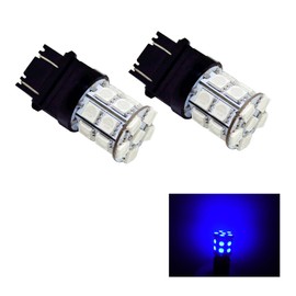 PA LED 2PCS 20SMD 3157 Blue Auto LED Bulb 12V for Turn Signal, Side Marker, Stop, Back, Tail Light (3056 3156 3156A 3057 4057 3157 4157 T25 Available)