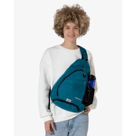 Waterfly Sling Bag Cross Body Bag Small Chest Bag Shoulder Backpack Single Strap Backpacks for Women and Men (Peacock blue)