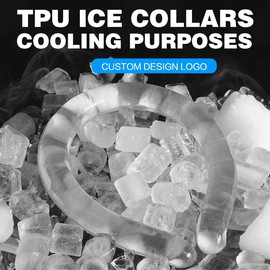 Ice Collar，Neck Cooling Tube | Wearable Cooling Neck Wraps for Summer Heat I Hands Free Cold Pack | Reusable Neck Coole (White)