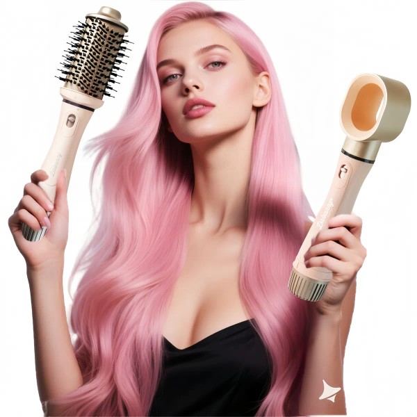 Cepillo Alaciador/rizador Y Secador De 4 En 1 Cepillo Secado