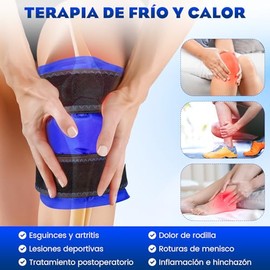2 Pcs Bolsa de Hielo en Gel para Rodilla, Paquetes de Hielo Deportivos,con Correas Ajustables, Bolsa de Hielo en Gel Frio y Calor, Bolsa para Frio o Calor Reutilizable, alivio de Dolor en Muscular, Articulaciones y Lesiones (Azul oscuro)