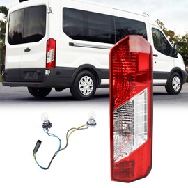 RH Tail light Assembly Fit for 2015-2025 Ford Transit 150 250 350 350HD Rear Lamp Right Passenger Side Brake Lamp W/Bulbs and Harness Halogen Type W/Single Rear Wheels CK4Z13404K FO2801242C