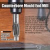 End Mill Cutter Drill Milling Bits, Akozon Countersink End Mill