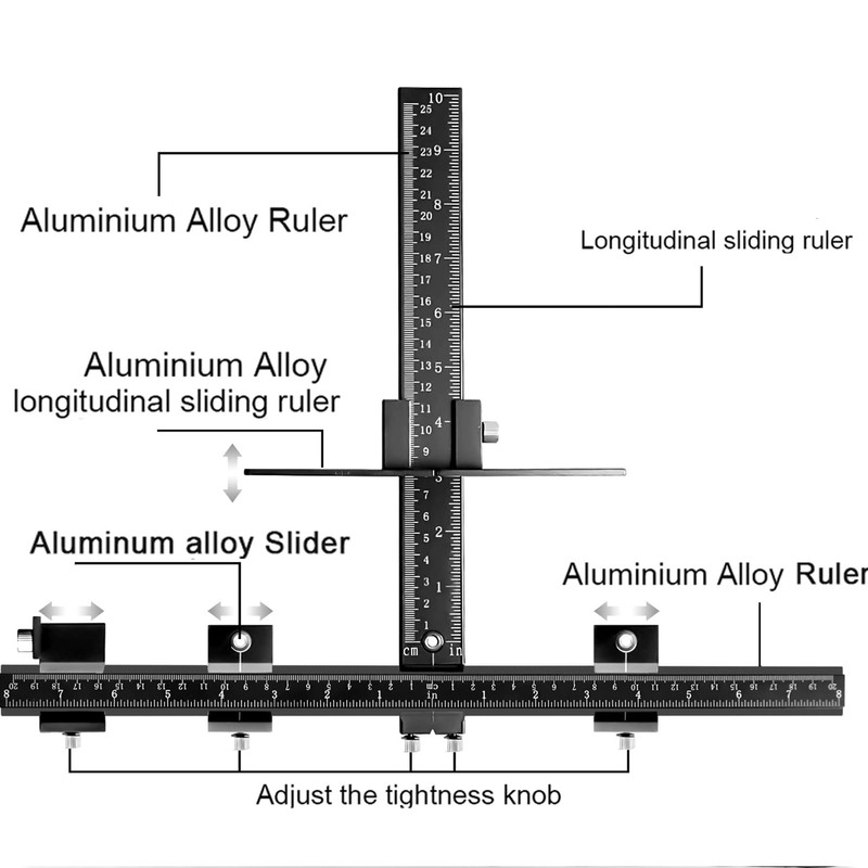 King&Charles Cabinet Hardware Jig, Aluminum Alloy Cabinet Handle Jig with