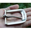 SENWA Stainless Steel Drawing Single Prong Horseshoe Belt Buckle 1.6"(40mm)