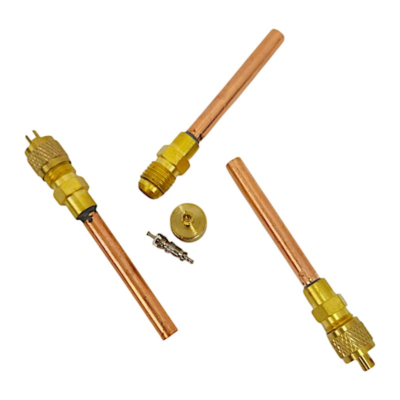REFRIGE-AIR 3-Pack Service Access Valves – 1/4" SAE x 1/4"