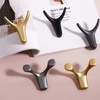 Tread star Pack of 5 Coat Hooks, Double Wall Hooks,