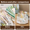 Lvjkes Rotating Pen Holder, 9 Compartments, Large Capacity Desk Organiser,