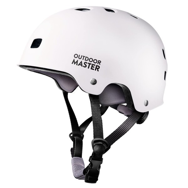 OutdoorMaster Skateboard Cycling Helmet - Two Removable Liners Ventilation Multi-Sport