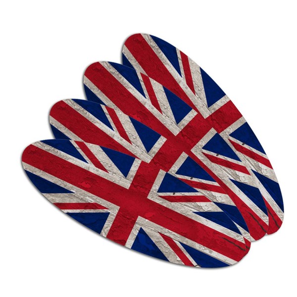 Rustic Distressed United Kingdom British Flag Double-Sided Oval Nail File