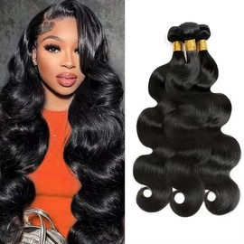Body Wave Bundles Human Hair Brazilian Hair Weave Bundles 100% Natural Black Human Hair Extensions 1 3 4 PCS Bundles:_Body Wave_1PC 30inches