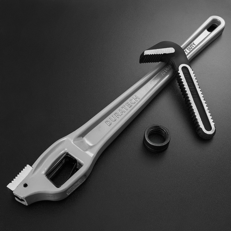 DURATECH 18-inch Heavy Duty Aluminum Offset Pipe Wrench, 2-1/2 ”