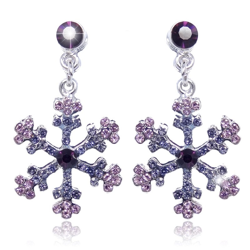 EVER FAITH Austrian Crystal Simulated Pearl Bridal Snowflake Necklace Earrings