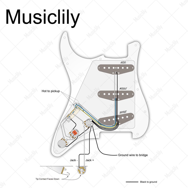 Musiclily Pro-SE ST-60SE Pre-wired SSS Pickguard with Staggered Alnico 5