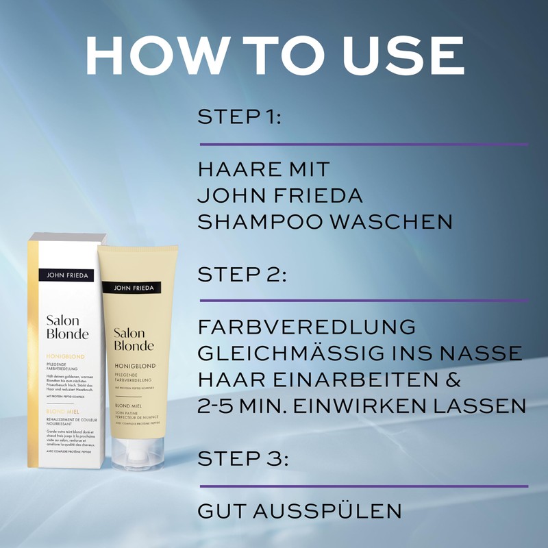 John Frieda Salon Blonde - Honigblond - Farbveredelung - Hält