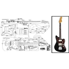 Luthiers Supplies Plan of Fender Jazzmaster Electric Guitar - Full Scale Print