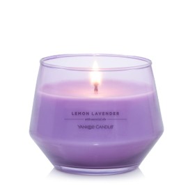 Yankee Candle Studio Medium Candle, Lemon Lavender, 10 oz: Long-Lasting, Essential-Oil Scented Soy Wax Blend Candle | 40-65 Hours of Burning Time, Home Décor