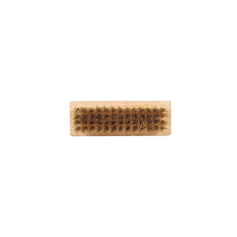 Kaps Quality Brass Shoe Brush, Handy and Portable, Wooden Handle,