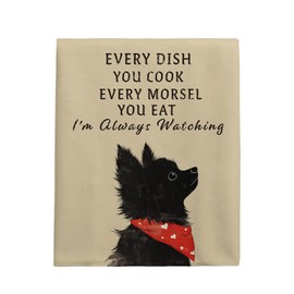 AMM Funny Dog Kitchen Towels Decorative Dish Towels, Dog Mom Gifts for Women Dog Lovers, 16x27 Inch Pomeranian Dog Dish Cloths Absorbent Soft Microfiber for Kitchen Decor