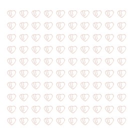 100Pcs Heart Shaped Paper Clips Iron Decorative Paperclips Set with Transparent Box for Office School Household Rose Gold