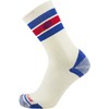 CloudLine Merino Wool Retro Hiking Socks - Medium White/Teal