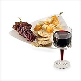 Clear 9 Inch Triangle Plastic Cocktail Plates - Case of 120