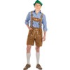 Oskar Deluxe Tan Lederhosen Mens Costume Large