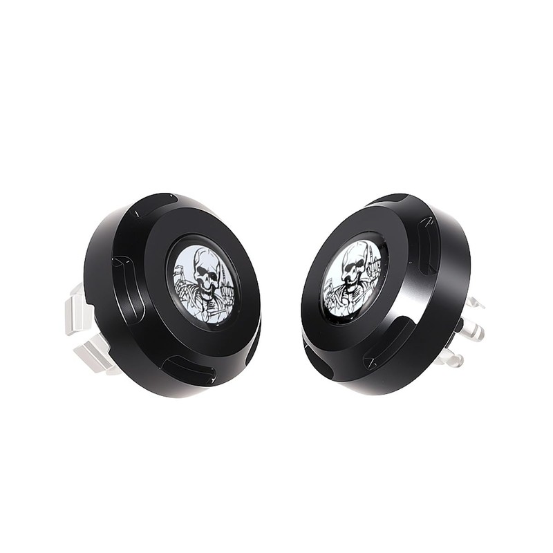 Motorcycle Front Slope Cut Axle Nut Caps Compatible for Harley