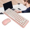 Wireless Keyboard Mouse Combo Mini Portable Retro Silent 2.4G Wireless