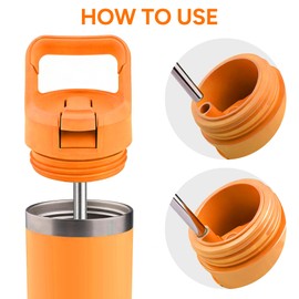 Metal Straw Replacement for Yeti Rambler Jr. Kids 12oz Bottle