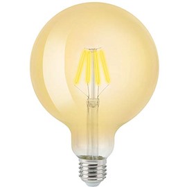 65623 VERBATIM E27 Filament G125 Dome 7.5W Dim Amber 2000K 630Lm Wattage: 7.55W Wattage: 7.55W, Wattage Equivalent: 50W