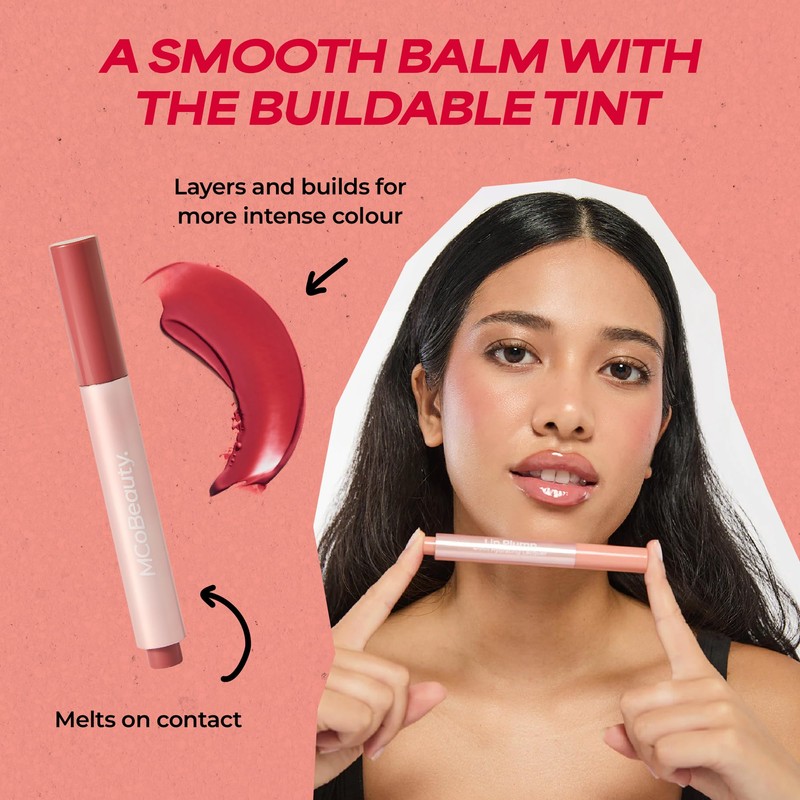 MCoBeauty Lip Plump 4-in-1 Hydrating Lacquer - Lily, Dusty Pink