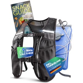 SASMO® Running Vest Women & Men 5L + Hydration Bladder 2L Running Vest Ultralight 270g & Breathable Running Backpack Women & Men 8 Pockets Running Vest Men Hydration Vest Running Hydration Backpack