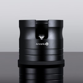 Amrankuo Coffee Portafilter Holder| Espresso Tamper Stand| Aluminum Alloy Espresso Holder| With Non-slip Base| Suitable For Most 58mm Coffee Machin Portafilter| (58mm, Black)